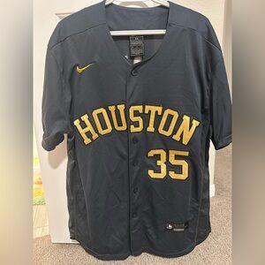 Houston Baseball Jersey with Yellow Accents